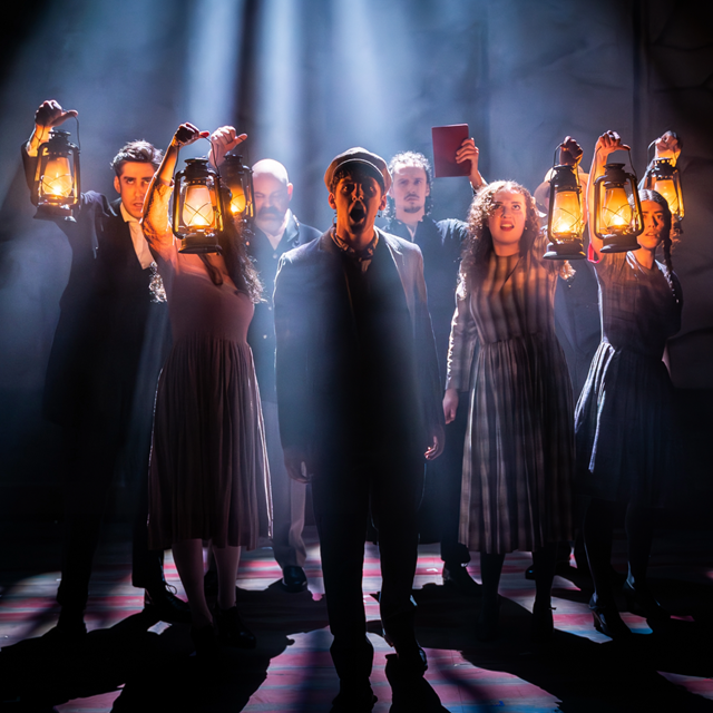 Promotional image that features the cast of the Tony Award-winning musical, Parade